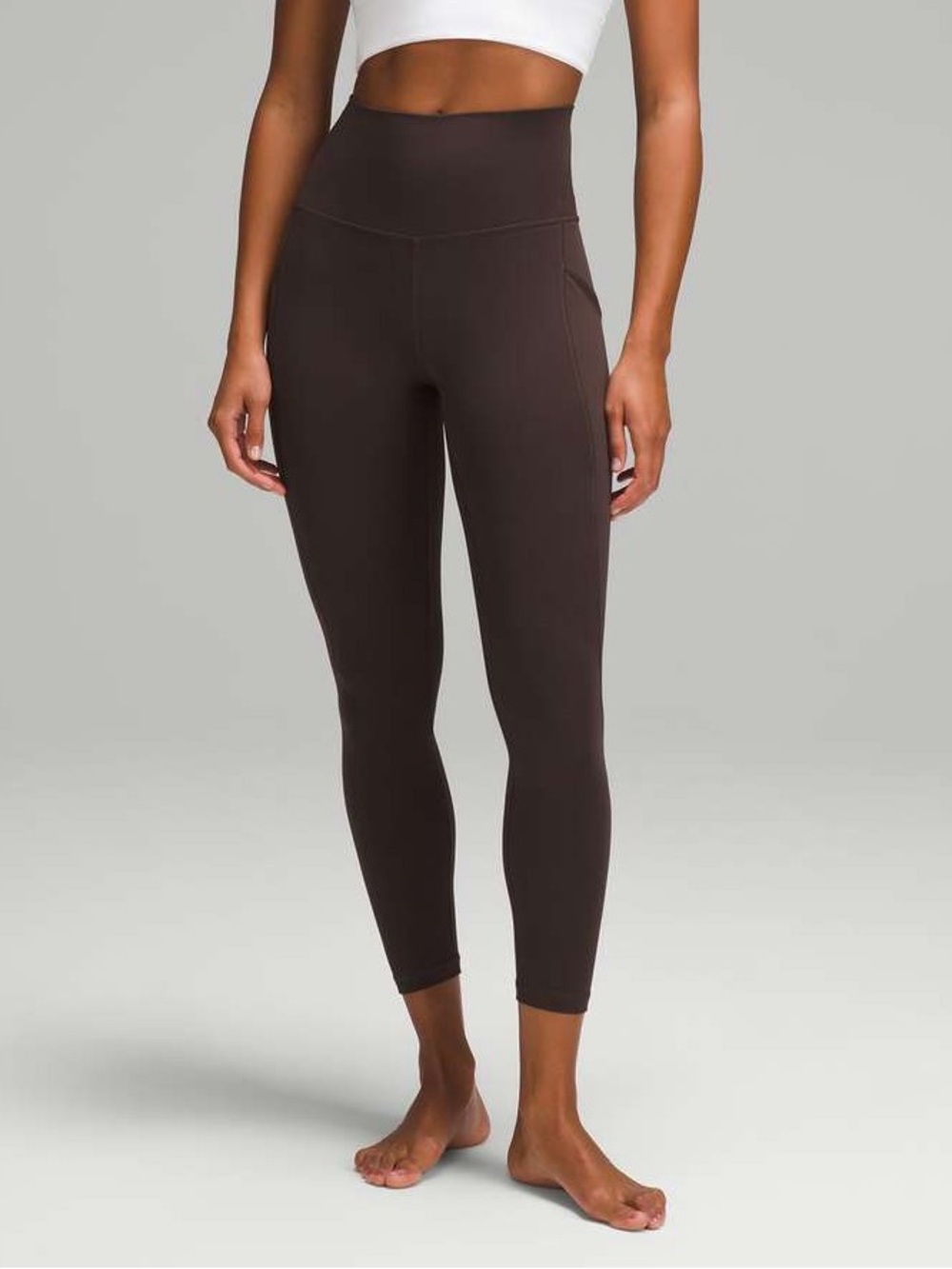 Lululemon Size 10 Align HR 25” Leggings with Pockets in Brown